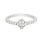 0.47 Ct. IGI Certified Natural Diamond 18k White Gold Cluster Engagement Ring
