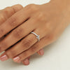 0.47 Ct. IGI Certified Natural Diamond 18k White Gold Cluster Engagement Ring - view 7