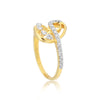 0.23 Ct. IGI Certified Natural Diamond 18k Solid Yellow Gold Infinity Ring - view 4