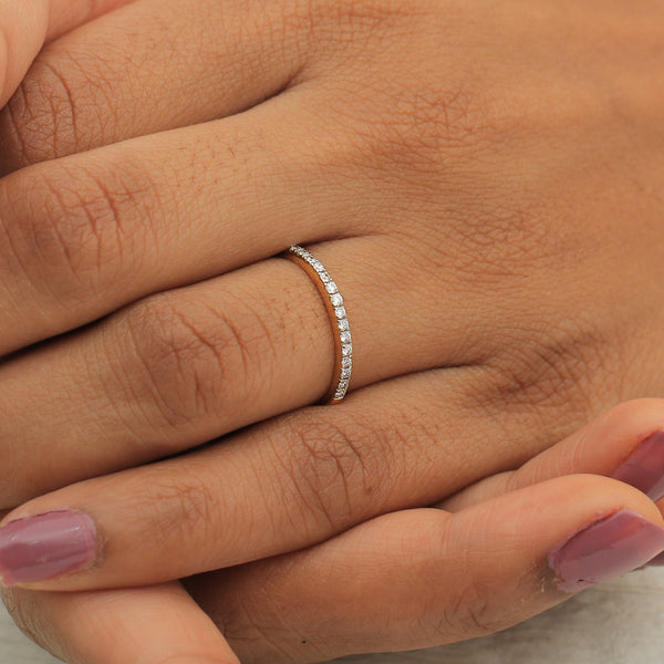 0.35 Ct. IGI Certified Natural Diamond 18k Yellow Gold Stackable Ring Set of 3 - view 10
