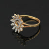 0.39 Ct. IGI Certified Natural Diamond 18k Yellow Gold Flower Design Ring - view 5