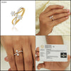 0.16 Ct. IGI Certified Natural Diamond 18k Yellow Gold Floral Bypass Ring - view 8