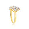 0.27 Ct. IGI Certified Natural Diamond 18k Yellow Gold Floral Cluster Ring - view 5