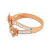 0.25 Ct. IGI Certified Natural Diamond 18k Rose Gold Floral Ring For Women Gift - view 5