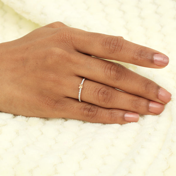 0.41 Ct. IGI Certified Natural Diamond 18k Rose Gold Butterfly Ring For Gift - view 6