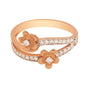 0.25 Ct. IGI Certified Natural Diamond 18k Rose Gold Floral Ring For Women Gift