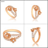 0.25 Ct. IGI Certified Natural Diamond 18k Rose Gold Floral Ring For Women Gift - view 7
