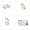 0.67 Ct. IGI Natural Diamond Crossover Ring in 18K Yellow Gold for Women Gift - view 6