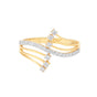 0.23 Ct. IGI Natural Diamond Wave Design Ring in 18K Yellow Gold for Women Gift