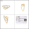 0.29 Ct. IGI Natural Diamond Double Heart Ring in 18K Yellow Gold for Women Gift - view 6