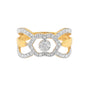 0.74 Ct. IGI Natural Diamond Designer Ring in 18K Yellow Gold for Anniversary
