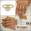 0.14 Ct. IGI Cert Natural Diamond 18k Yellow Gold Geometric Bypass Ring - view 7