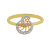 0.14 Ct. IGI Cert Natural Diamond 18k Yellow Gold Geometric Bypass Ring