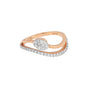 0.45 Ct. IGI Certified 18k Rose Gold Diamond Swirl Ring - Gold & Diamonds