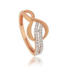 0.25 Ct. IGI Certified Natural Diamond 18k Rose Gold Cluster Ring For Women - view 2