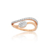 0.45 Ct. IGI Certified 18k Rose Gold Diamond Swirl Ring - Gold & Diamonds - view 3