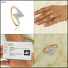 0.18 Ct. IGI Certified Natural Diamond 18k Yellow Gold Floral Bypass Ring - view 8