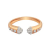 0.21 Ct. IGI Certified 18K Rose Gold Open Bypass GH VS Diamond Band Ring