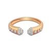 0.21 Ct. IGI Certified 18K Rose Gold Open Bypass GH VS Diamond Band Ring - view 3