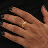 0.12 Ct. IGI Certified 18k Yellow Gold Diamond Multi-Row Zigzag Ring Band - view 6