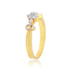 0.10 Ct. IGI Certified Delicate Diamond Flower Ring 18K Yellow Gold Fine Jewelry - view 5