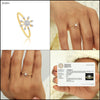 0.17 Ct. IGI Certified 18k Yellow Gold Floral GH VS White Diamond Blossom Ring - view 8