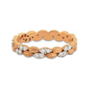 0.22 Ct. IGI Certified 18K Rose Gold GH VS Diamond Braided Ring Wedding Band - view 3