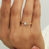 0.17 Ct. IGI Certified 18k Yellow Gold Floral GH VS White Diamond Blossom Ring - view 6