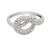 0.50 Ct. IGI Cert 18k White Gold Diamond Legacy Knot Ring - Love & Unity Symbol