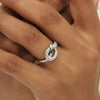 0.50 Ct. IGI Cert 18k White Gold Diamond Legacy Knot Ring - Love & Unity Symbol - view 5