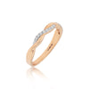 0.09 Ct. IGI Certified 18k Yellow Gold Diamond Twist Ring Wedding Eternity Band - view 6