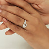 0.50 Ct. IGI Cert 18k White Gold Diamond Legacy Knot Ring - Love & Unity Symbol - view 3