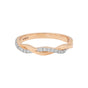 0.09 Ct. IGI Certified 18k Yellow Gold Diamond Twist Ring Wedding Eternity Band