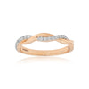 0.09 Ct. IGI Certified 18k Yellow Gold Diamond Twist Ring Wedding Eternity Band - view 3