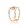 0.33 Ct. IGI Natural Diamond Rose Gold Open Band Ring in 18K for Women Gift - view 3