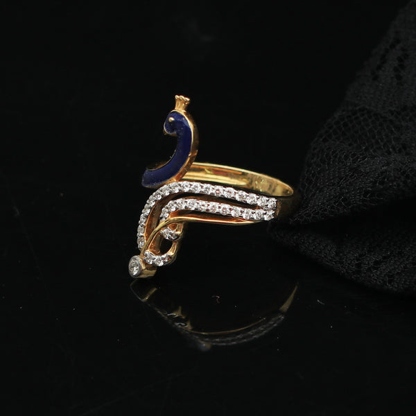 0.29 Ct. IGI Natural Diamond Peacock Ring in 18K Gold for Women Birthday Gift - view 5