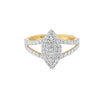 0.75 Ct. IGI Natural Diamond Marquise Cluster Ring in 18K Yellow Gold for Women