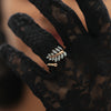 0.14 Ct. 18k Rose Gold Diamond Leaf Ring - IGI Certified Nature-Inspired Band - view 8