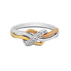 0.16 Ct IGI Certified Natural Diamond 18k Tri-Tone Gold Knot Ring For Engagement - view 3