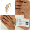 0.16 Ct IGI Certified Natural Diamond 18k Tri-Tone Gold Knot Ring For Engagement - view 8