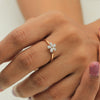 0.09 Ct. IGI Certified Natural Diamond 18k Solid Rose Gold Flower Ring - view 8