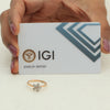 0.09 Ct. IGI Certified Natural Diamond 18k Solid Rose Gold Flower Ring - view 11