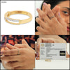0.17 Ct. IGI Certified Natural Diamond 18k Yellow Gold Bar Ring For Girl Gift - view 12