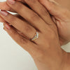 0.16 Ct IGI Certified Natural Diamond 18k Tri-Tone Gold Knot Ring For Engagement - view 5