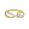 0.39 Ct. IGI Certified Natural Diamond 18k Yellow Gold Infinity Ring For Wife - view 3