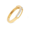 0.17 Ct. IGI Certified Natural Diamond 18k Yellow Gold Bar Ring For Girl Gift - view 5