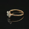 0.09 Ct. IGI Certified Natural Diamond 18k Solid Rose Gold Flower Ring - view 7