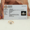 0.09 Ct. IGI Certified Natural Diamond 18k Solid Rose Gold Flower Ring - view 10