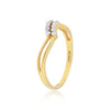 0.13 Ct. IGI Certified 18k Yellow Gold GH VS White Diamond Bypass Ring - view 4
