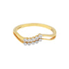 0.13 Ct. IGI Certified 18k Yellow Gold GH VS White Diamond Bypass Ring